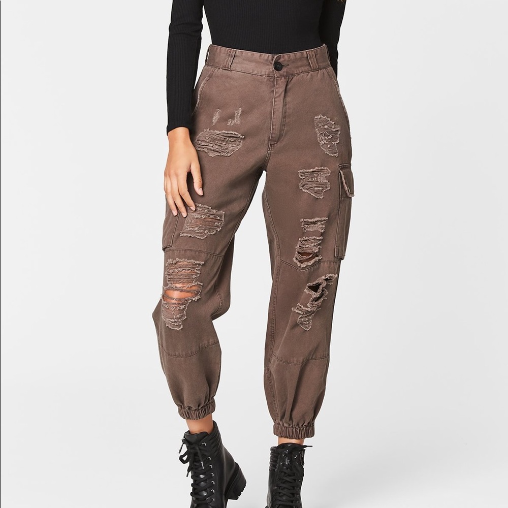NWT LF BAGGY GRINDED CARGO PANTS